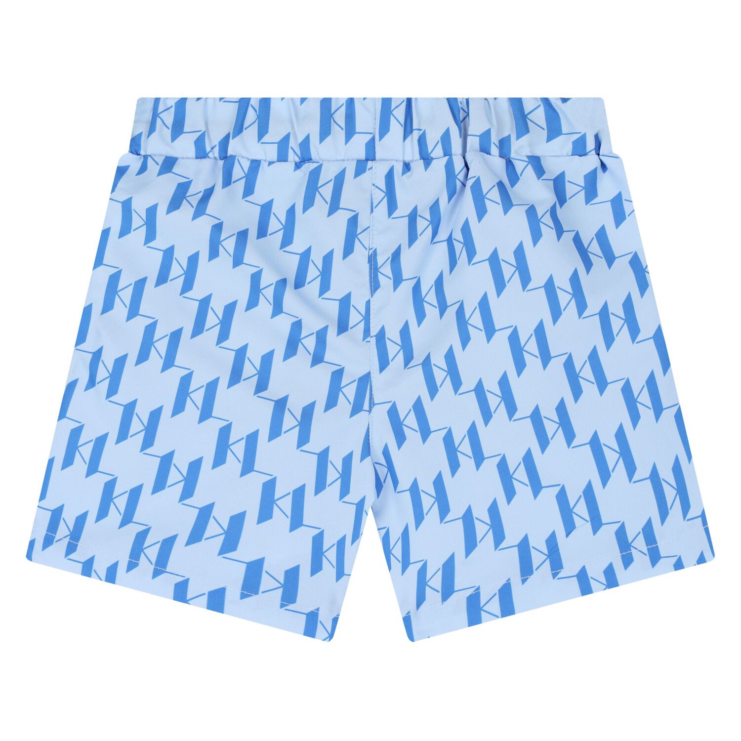 Boys White & Blue Ikonik Karl Shorts Set, 1, hi-res