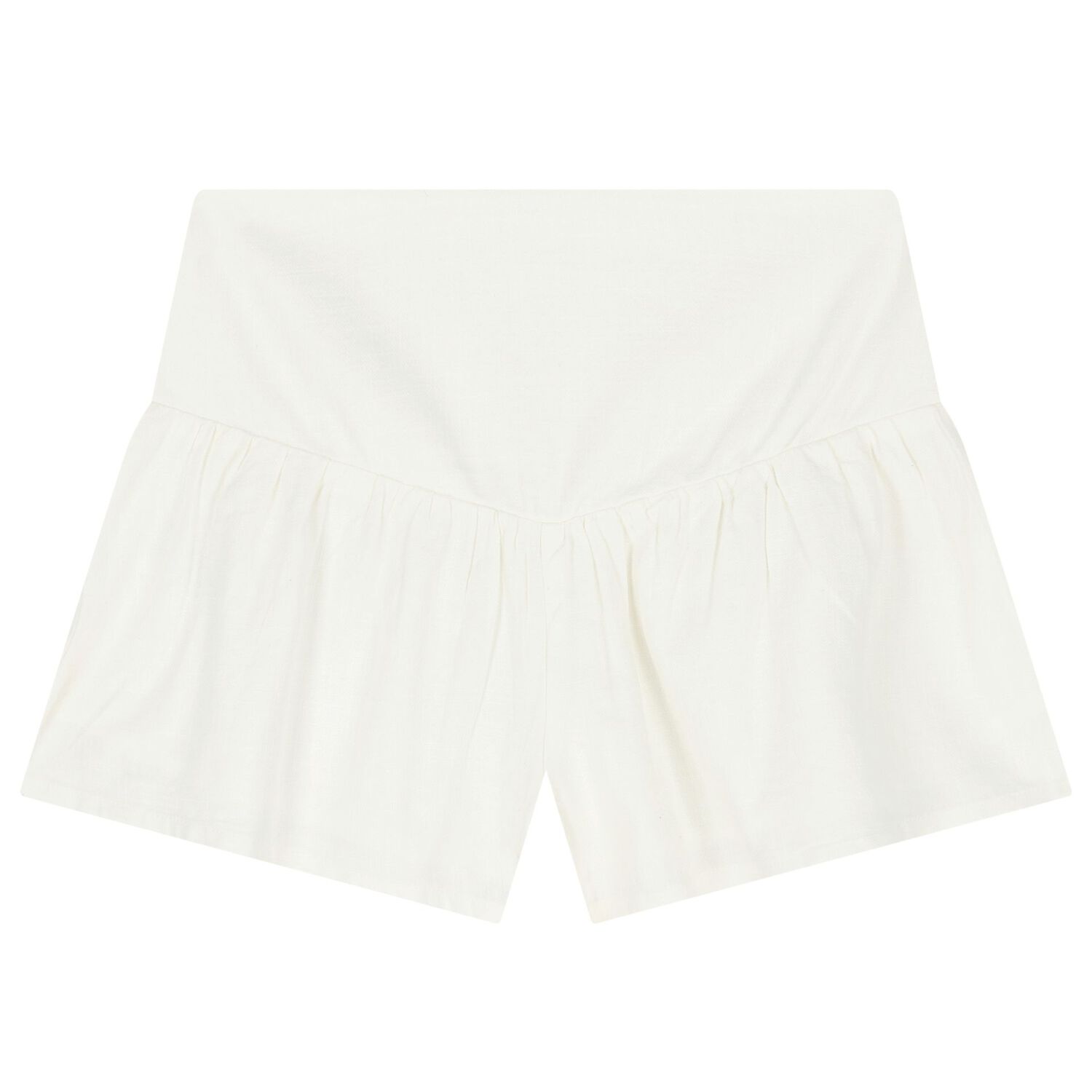 Girls White Flower Shorts Set, 2, hi-res