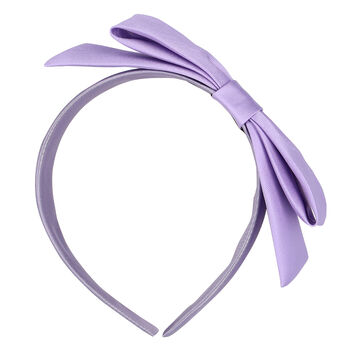 Girls Purple Bow Hairband