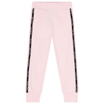 Girls Pink Logo Joggers