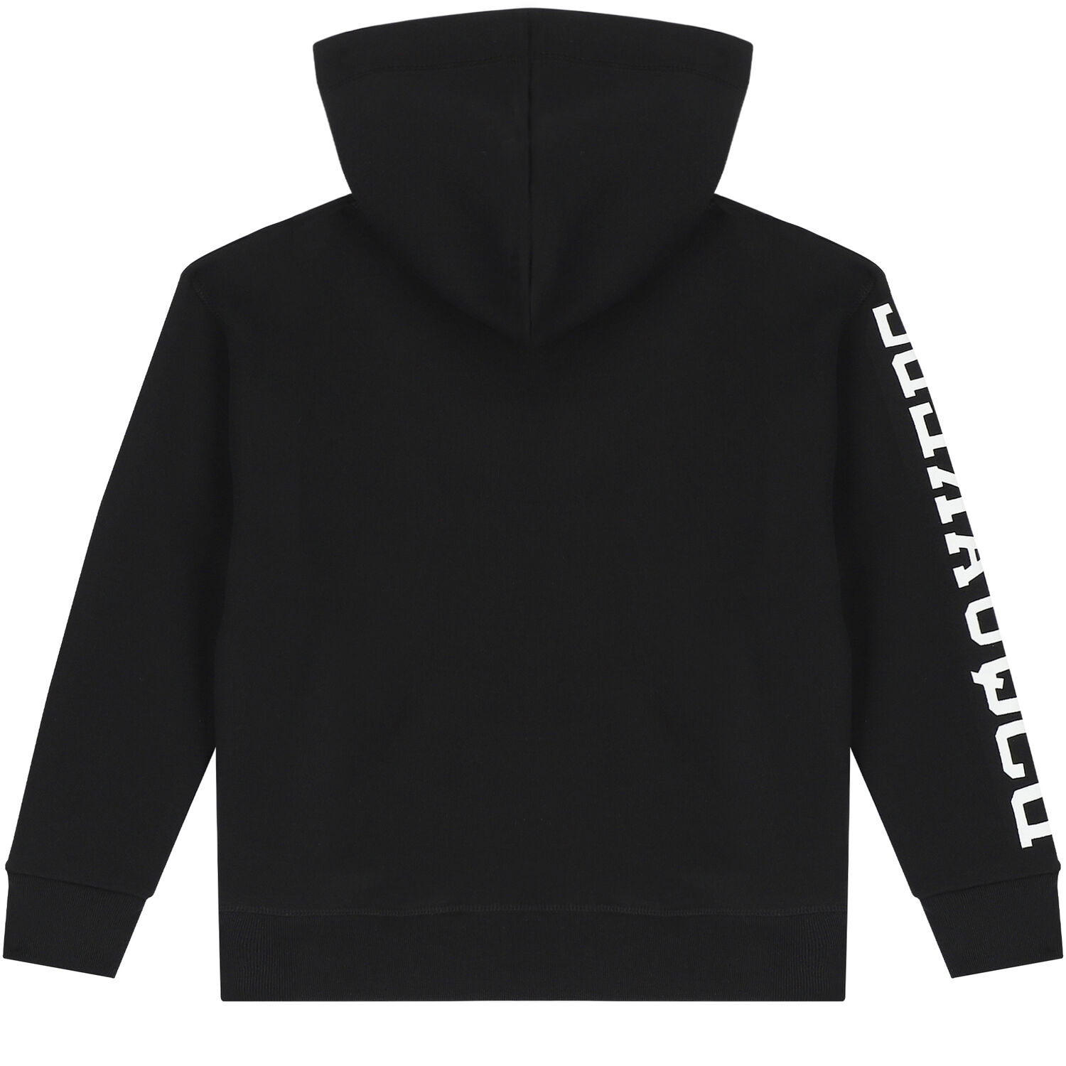 Black Logo Hooded Zip-Up Top, 1, hi-res image number null