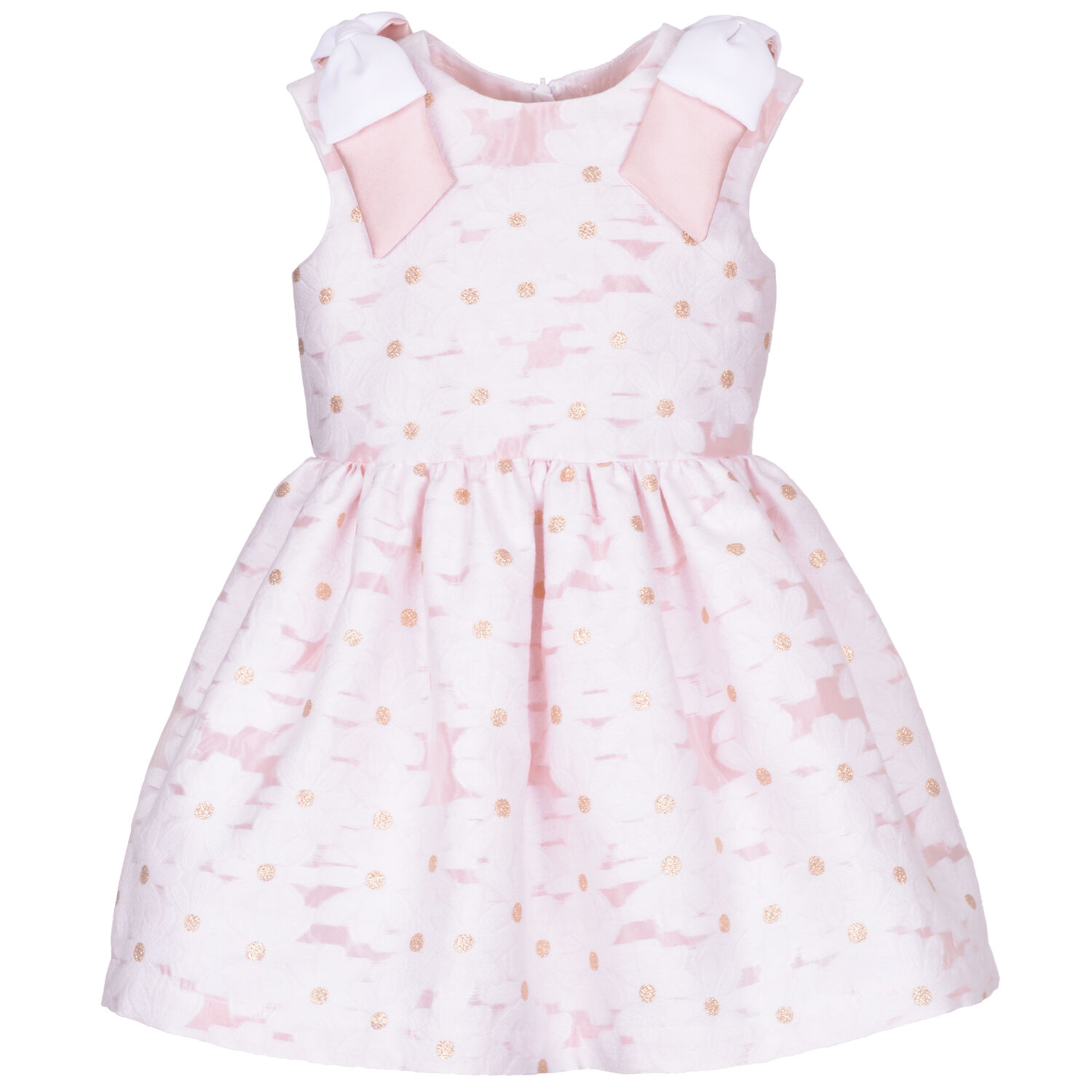 Girls White & Pink Floral Dress, 1, hi-res image number null