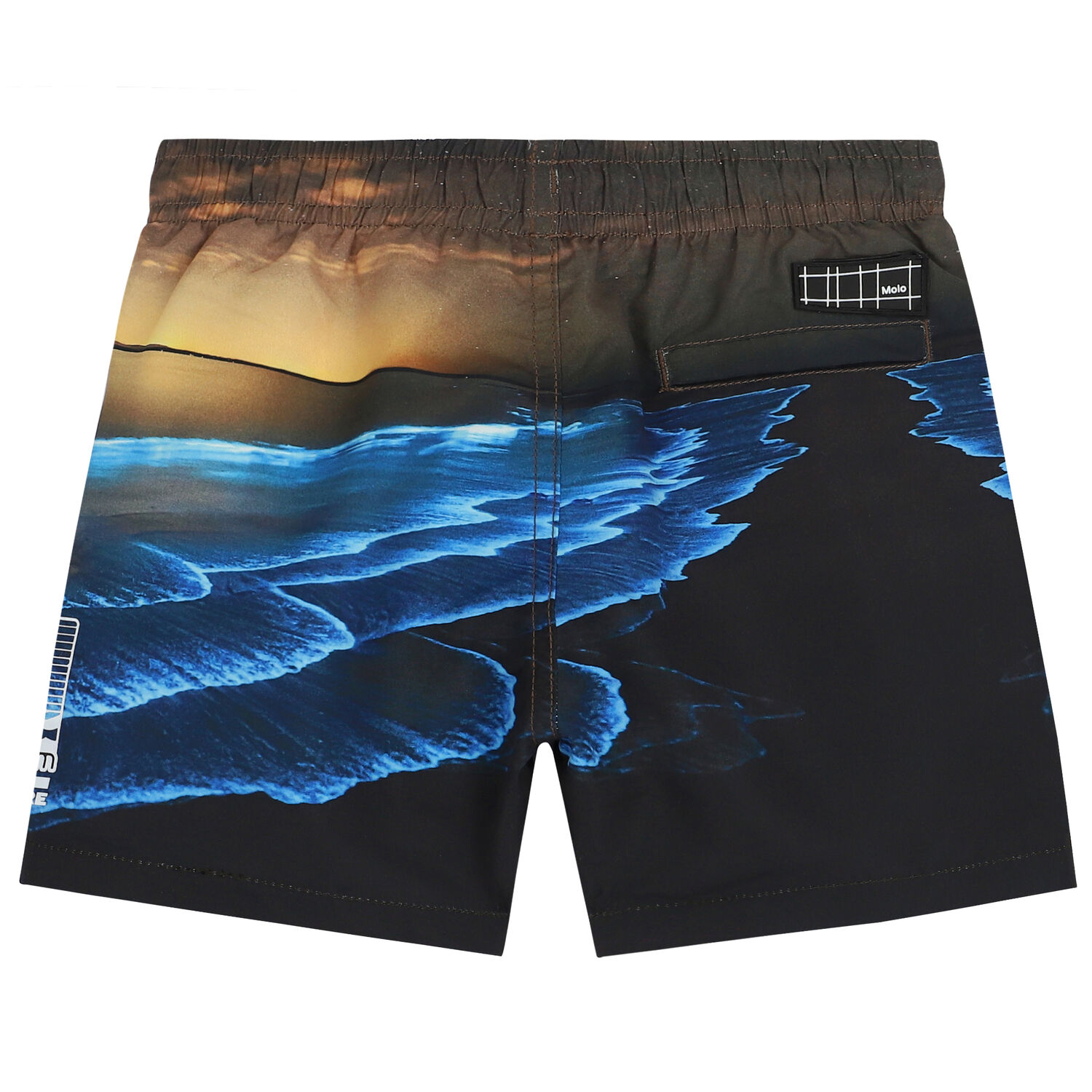 Boys Blue & Black Ocean Swim Shorts, 4, hi-res image number null