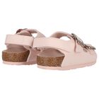 Girls Pink Milano Flower Sandals, 1, hi-res