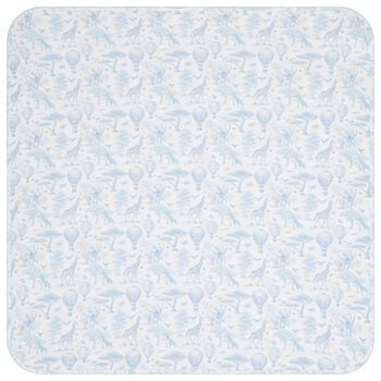 Baby Boys White & Blue Africa Blanket