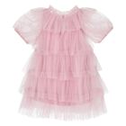 Baby Girls Pink Embellished Tulle Dress Set, 1, hi-res