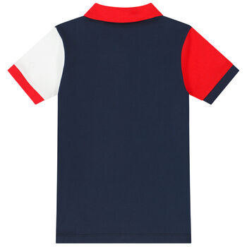 Boys Navy Blue Logo Polo Shirt