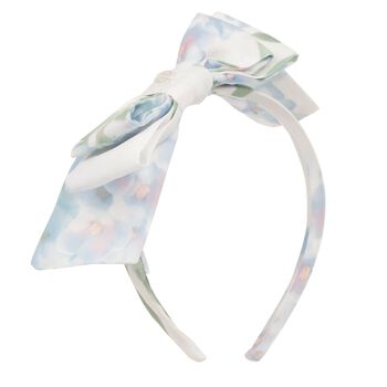 Girls Blue Floral Chiffon Headband