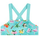 Girls Green Fruits Bikini, 1, hi-res