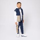 Boys White Logo Trainers, 1, hi-res