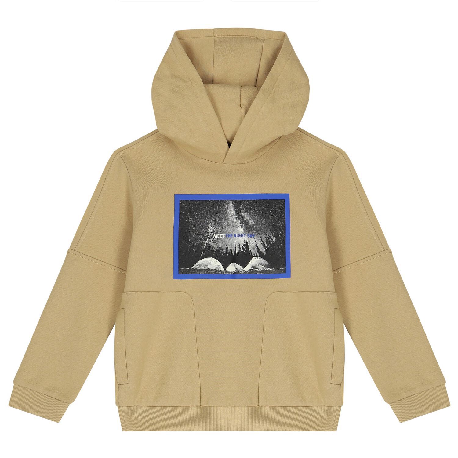 Boys Beige Hooded Top, 1, hi-res image number null