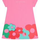  Girls Pink Floral Dress, 1, hi-res