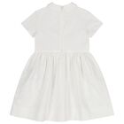 Girls White GG Logo Dress, 1, hi-res