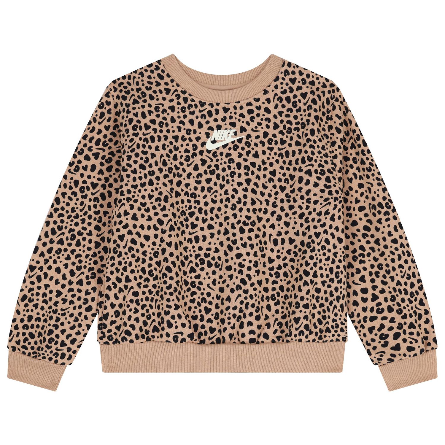 طقم ليجنز بالشعار باللون البيج والأسود للبنات, 1, hi-res