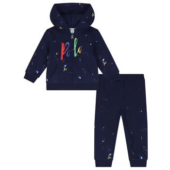 Baby Boys Navy Tracksuit