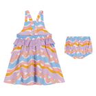 Younger Girls Purple & Orange Fish Dress Set, 1, hi-res
