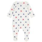 White Hearts Babygrow, 1, hi-res
