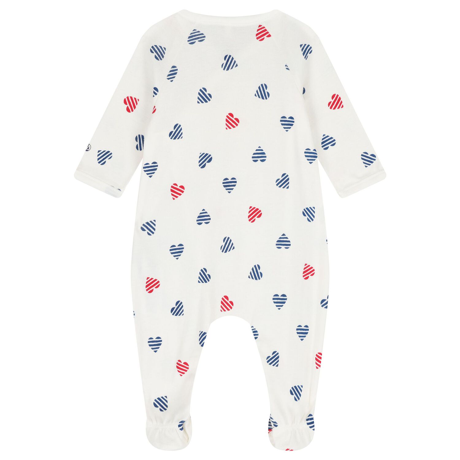 White Hearts Babygrow, 1, hi-res