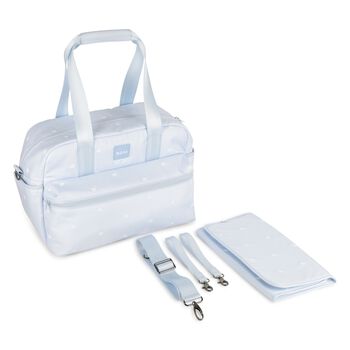 Baby Boys Blue Logo Changing Bag