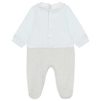 Baby Boys Blue Logo Babygrow