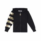 Boys Black & Gold Cotton Sweatshirt, 1, hi-res