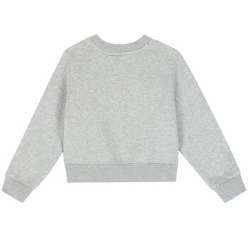 Girls Grey Logo Sweatshirt