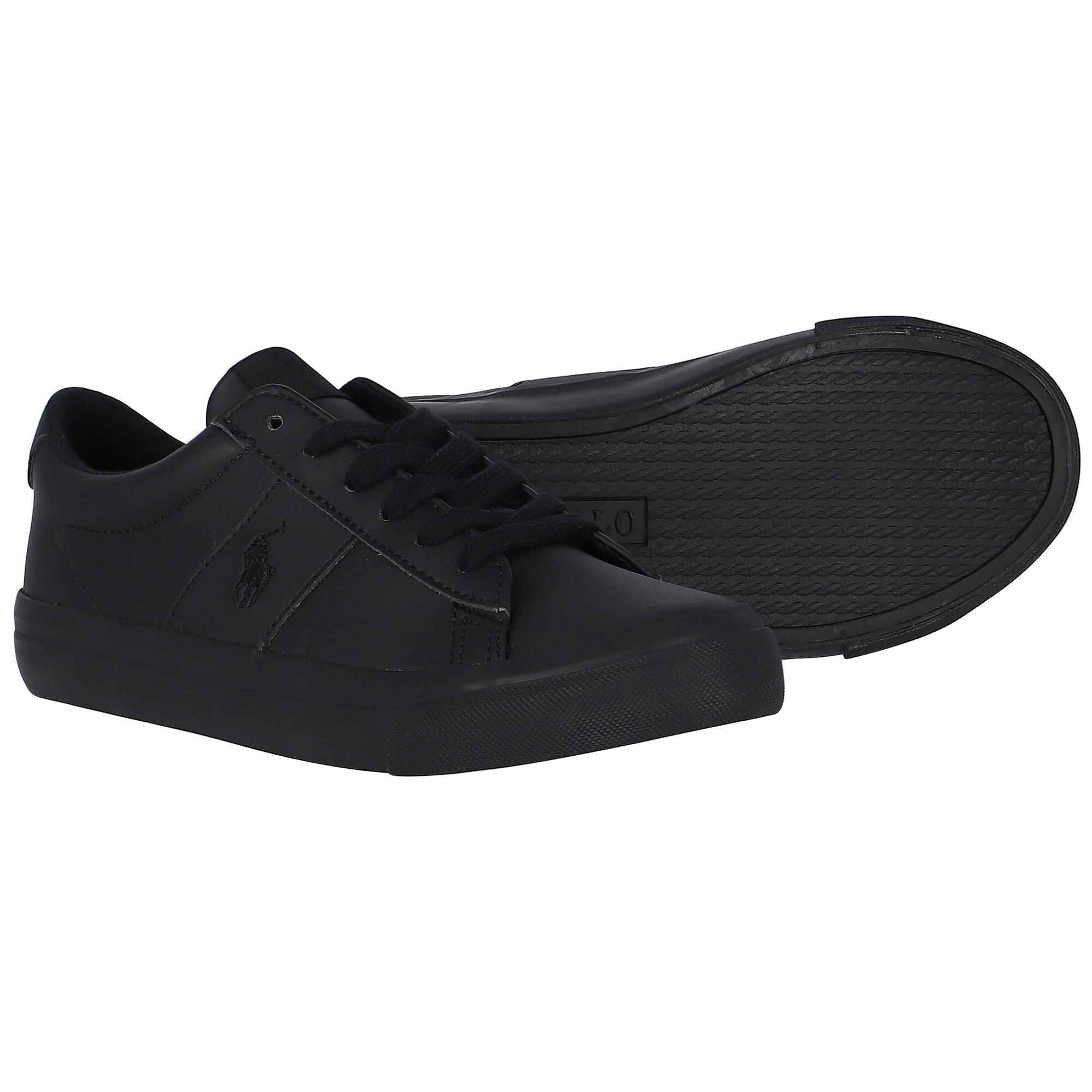 Boys black ralph lauren shoes deals