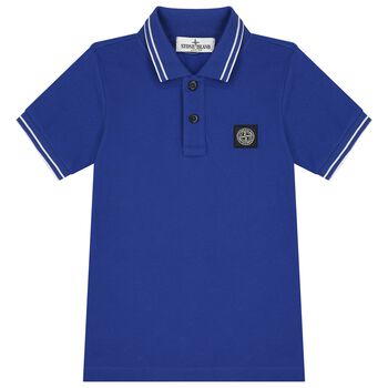 Boys Blue Logo Polo Shirt
