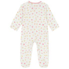 افرول بطبعة حروف باللون العاجى والوردى للبنات, 1, hi-res