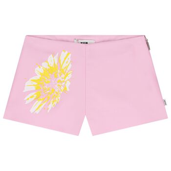 Girls Pink Logo Shorts