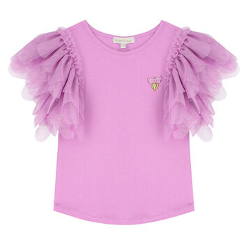 Girls Lilac Tulle Top
