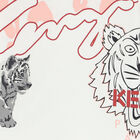 توب بالشعار باللون الابيض للبنات, 1, hi-res