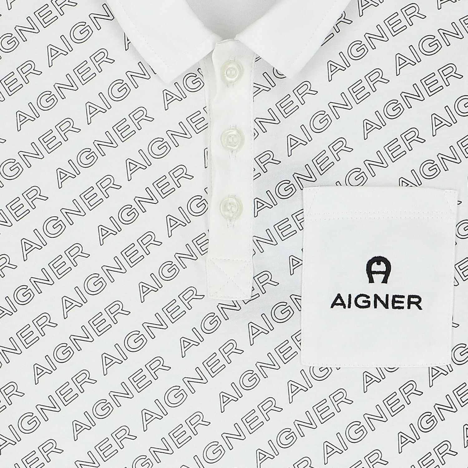 Boys White Logo Polo Shirt, 1, hi-res