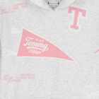 Girls Grey & Pink Logo Hooded Top, 1, hi-res