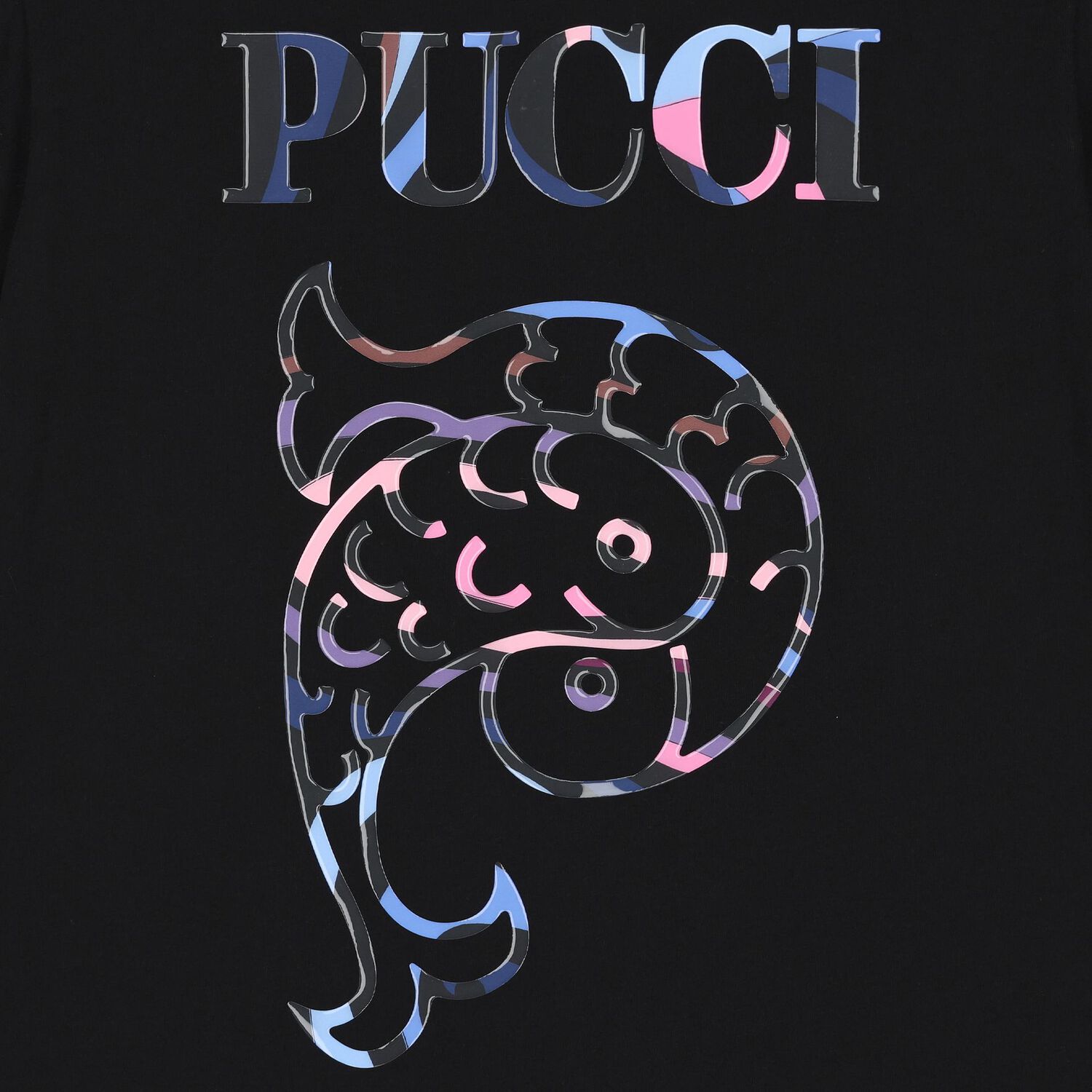 فستان بنات بالشعار باللون الأسود  , 2, hi-res