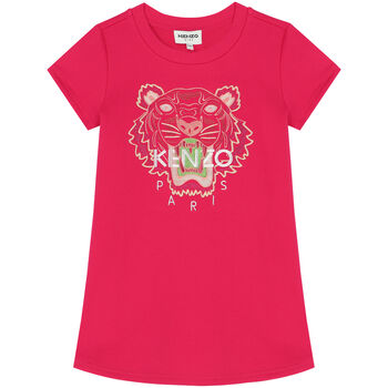 Girls Pink Tiger Logo Dress