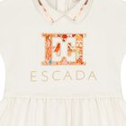 Girls Ivory Logo Dress, 1, hi-res