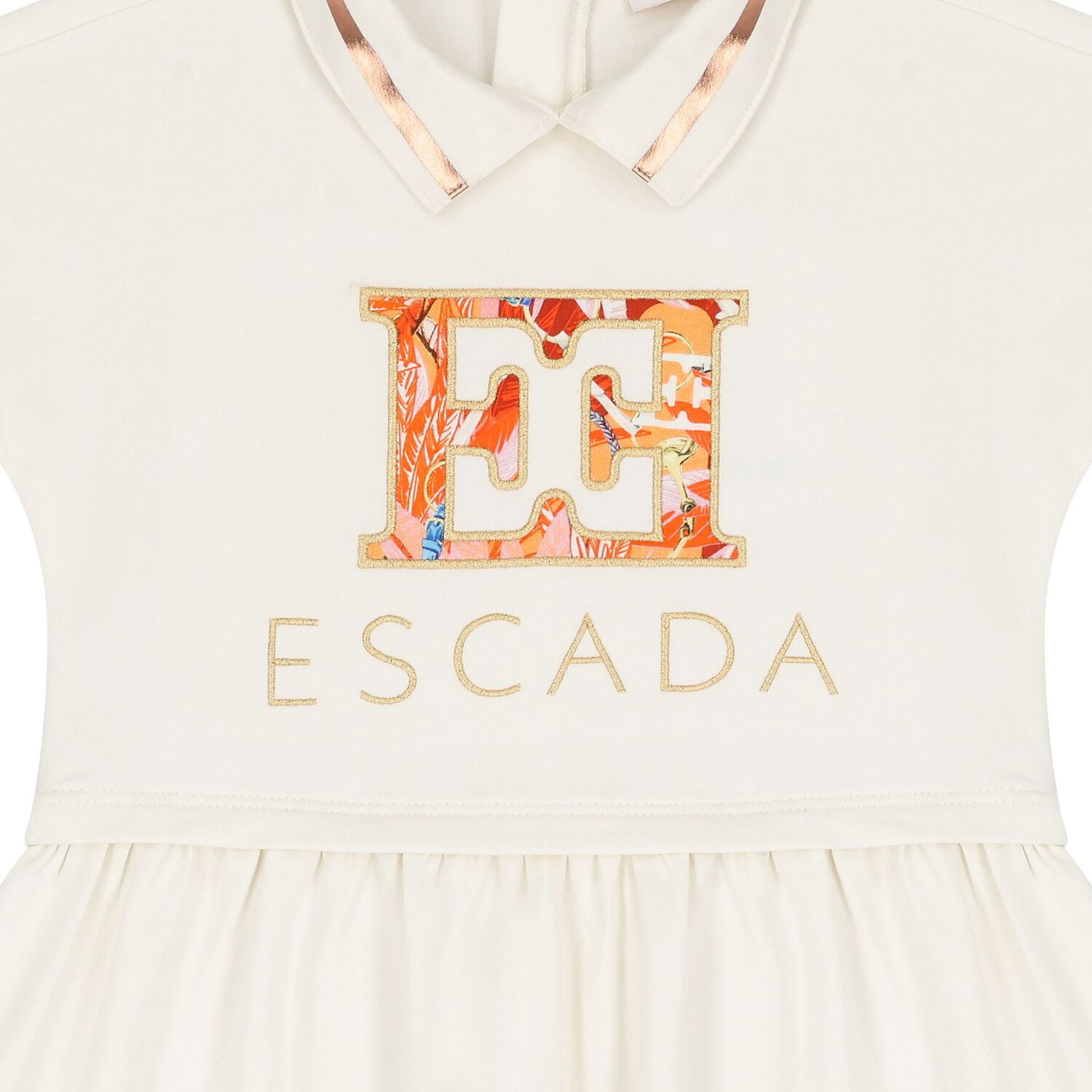 Girls Ivory Logo Dress, 1, hi-res image number null