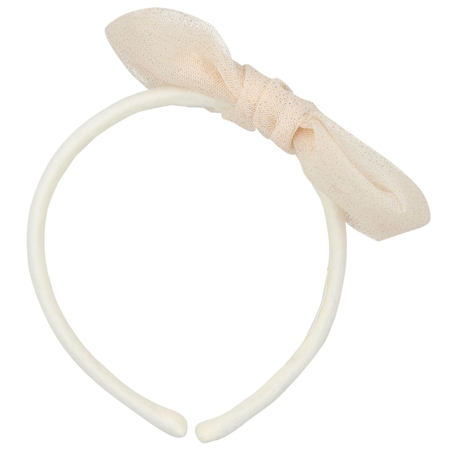 Girls Ivory Bow Headband, 1, hi-res image number null