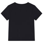 Boys Navy Blue Logo T-Shirt, 3, hi-res