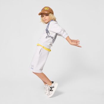 Boys Grey Logo Shorts