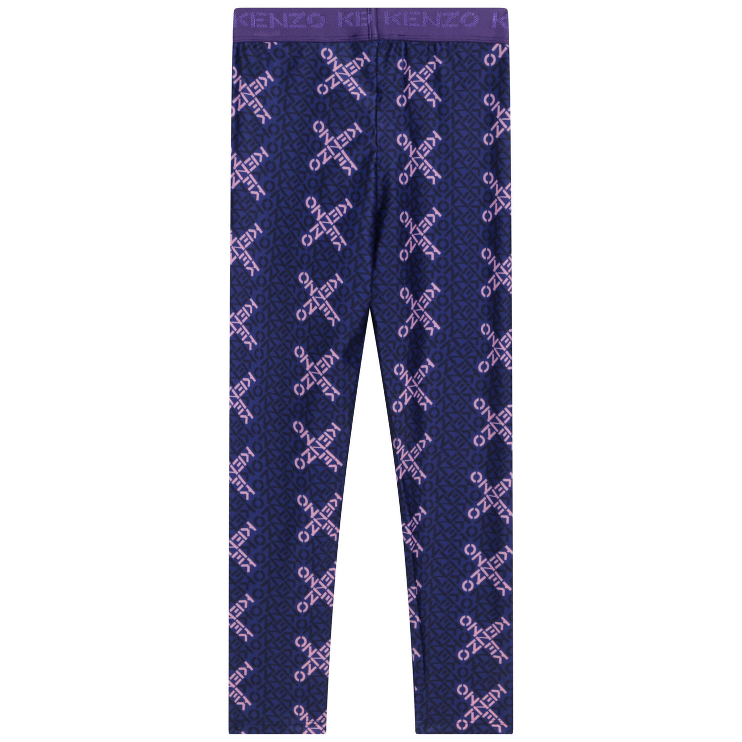 Girls Purple Logo Leggings, 1, hi-res
