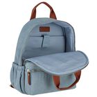Girls Blue Logo Denim Backpack, 1, hi-res