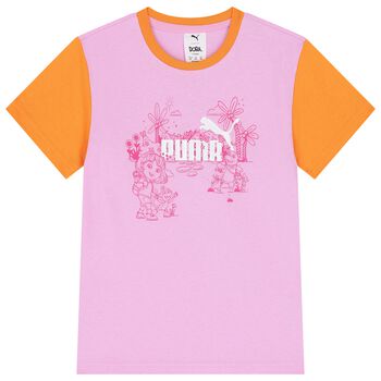 Girls Pink & Orange Dora The Explored Logo T-Shirt