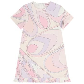 Girls Pink & White Iride Dress 