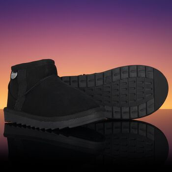 Girls Black Faux Suede Boots