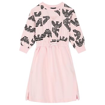 Girls Pink Logo Dress