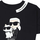 Girls Black Logo T-Shirt, 1, hi-res