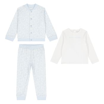 Younger Boys Blue & White Reversible Tracksuit Set