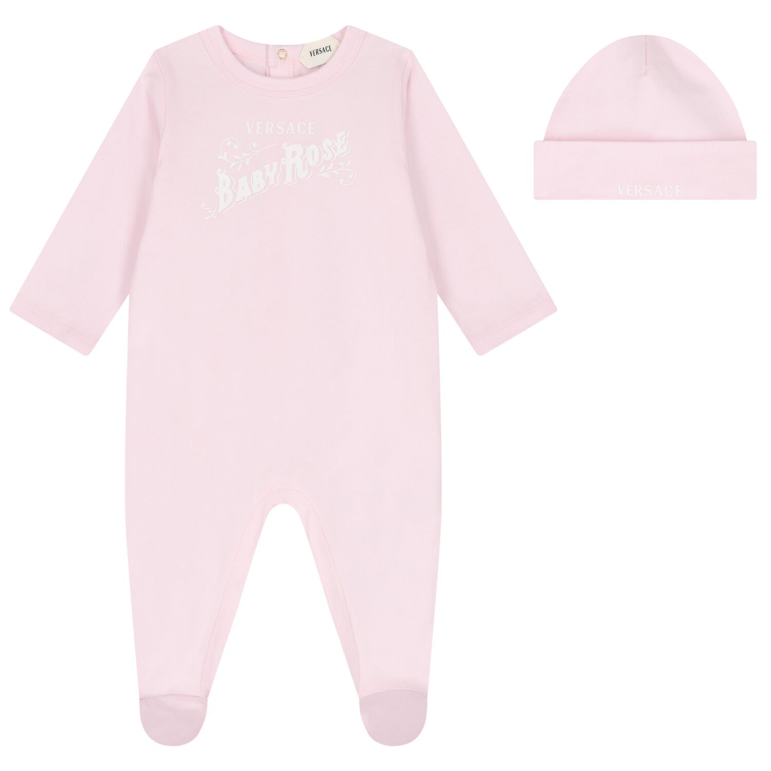 Baby Girls Pink Logo Babygrow Gift Set, 1, hi-res